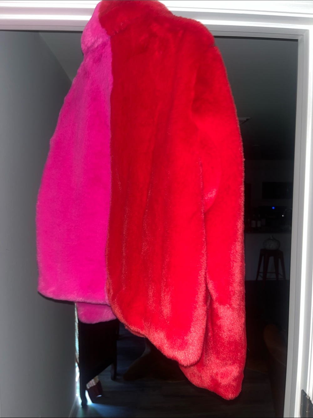 Anthropologie If By Sea Pink Faux Fur Jacket - Picture 4 of 7
